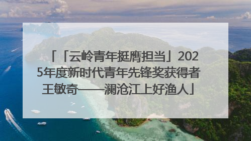 「云岭青年挺膺担当」2025年度新时代青年先锋奖获得者王敏奇——澜沧江上好渔人