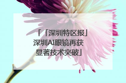 「深圳特区报」深圳AI眼镜再获显著技术突破
