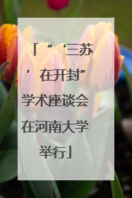 “‘三苏’在开封”学术座谈会在河南大学举行