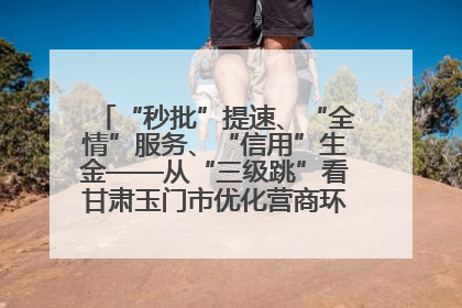 “秒批”提速、“全情”服务、“信用”生金——从“三级跳”看甘肃玉门市优化营商环境的进阶之路