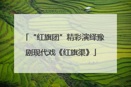 “红旗团”精彩演绎豫剧现代戏《红旗渠》