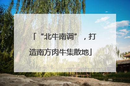 “北牛南调”，打造南方肉牛集散地