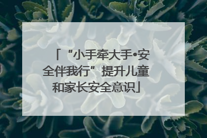 “小手牵大手•安全伴我行”提升儿童和家长安全意识