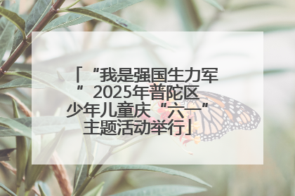 “我是强国生力军”2025年普陀区少年儿童庆“六一”主题活动举行