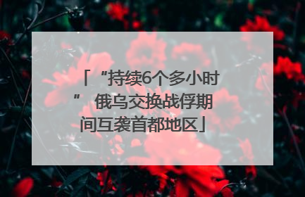 “持续6个多小时” 俄乌交换战俘期间互袭首都地区