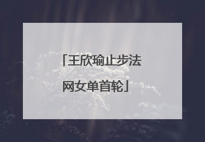 王欣瑜止步法网女单首轮