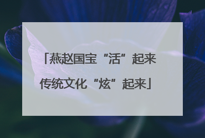 燕赵国宝“活”起来 传统文化“炫”起来