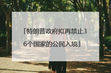 特朗普政府拟再禁止36个国家的公民入境