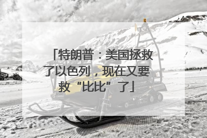特朗普：美国拯救了以色列，现在又要救“比比”了