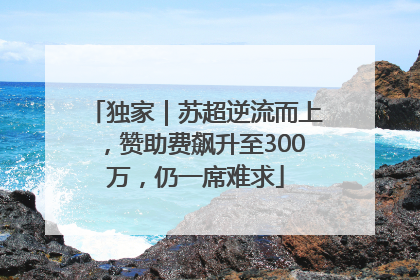独家｜苏超逆流而上，赞助费飙升至300万，仍一席难求