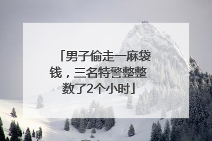 男子偷走一麻袋钱，三名特警整整数了2个小时