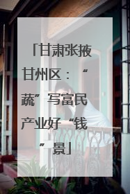 甘肃张掖甘州区：“蔬”写富民产业好“钱”景