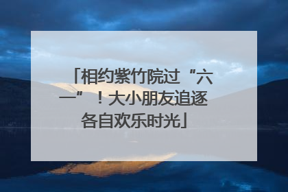 相约紫竹院过“六一”！大小朋友追逐各自欢乐时光