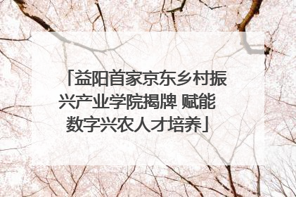 益阳首家京东乡村振兴产业学院揭牌 赋能数字兴农人才培养