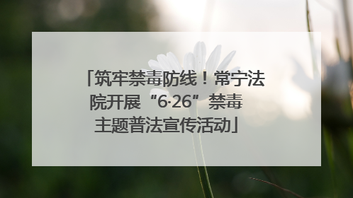 筑牢禁毒防线！常宁法院开展“6·26”禁毒主题普法宣传活动