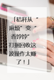 秸秆从“麻烦”变“香饽饽” 打捆回收这波操作太赚了！