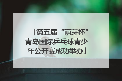 第五届“萌芽杯”青岛国际乒乓球青少年公开赛成功举办