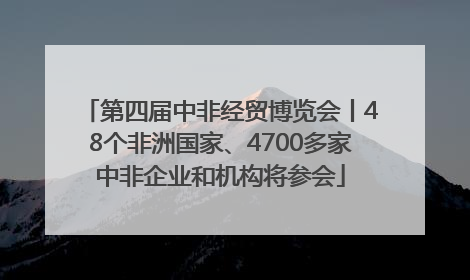 第四届中非经贸博览会丨48个非洲国家、4700多家中非企业和机构将参会