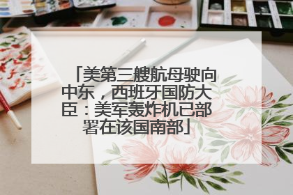 美第三艘航母驶向中东，西班牙国防大臣：美军轰炸机已部署在该国南部