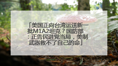 美国正向台湾运送新一批M1A2坦克？国防部：正告民进党当局，美制武器救不了自己的命