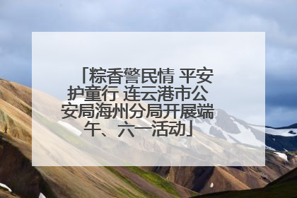 粽香警民情 平安护童行 连云港市公安局海州分局开展端午、六一活动