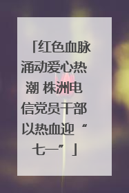 红色血脉涌动爱心热潮 株洲电信党员干部以热血迎“七一”