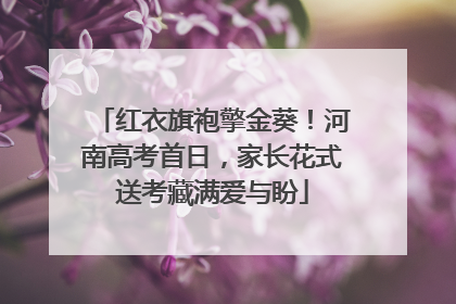 红衣旗袍擎金葵！河南高考首日，家长花式送考藏满爱与盼