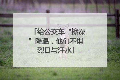 给公交车“擦澡”降温，他们不惧烈日与汗水