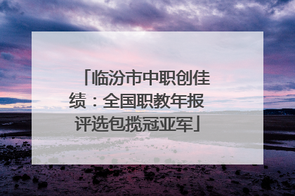 临汾市中职创佳绩：全国职教年报评选包揽冠亚军