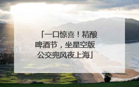 一口惊喜！精酿啤酒节，坐星空版公交兜风夜上海