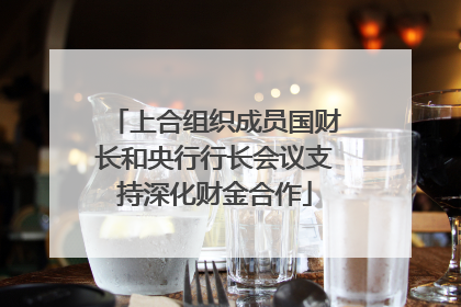 上合组织成员国财长和央行行长会议支持深化财金合作