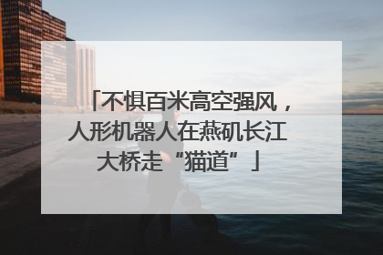 不惧百米高空强风，人形机器人在燕矶长江大桥走“猫道”