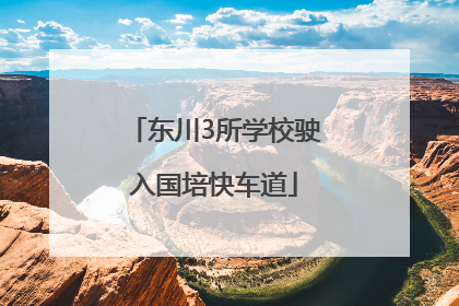 东川3所学校驶入国培快车道