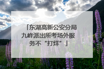 东湖高新公安分局九峰派出所考场外服务不“打烊”