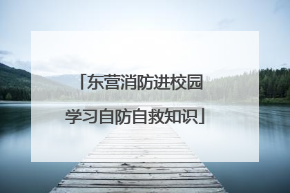 东营消防进校园 学习自防自救知识