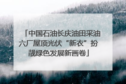 中国石油长庆油田采油六厂屋顶光伏“新衣”扮靓绿色发展新画卷