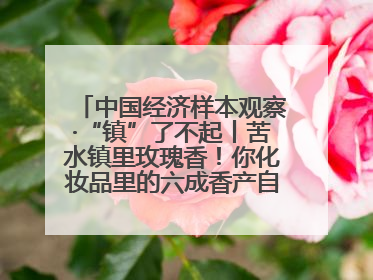 中国经济样本观察·“镇”了不起丨苦水镇里玫瑰香！你化妆品里的六成香产自这个小镇