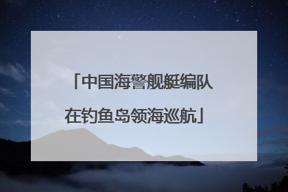 中国海警舰艇编队在钓鱼岛领海巡航
