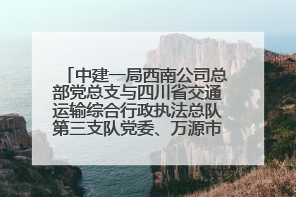 中建一局西南公司总部党总支与四川省交通运输综合行政执法总队第三支队党委、万源市草坝镇莲花院村党支部开展党建联建