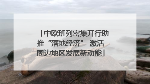 中欧班列密集开行助推“落地经济” 激活周边地区发展新动能