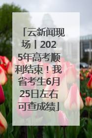 云新闻现场丨2025年高考顺利结束！我省考生6月25日左右可查成绩