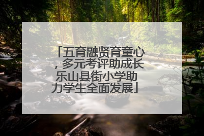 五育融贤育童心，多元考评助成长 乐山县街小学助力学生全面发展