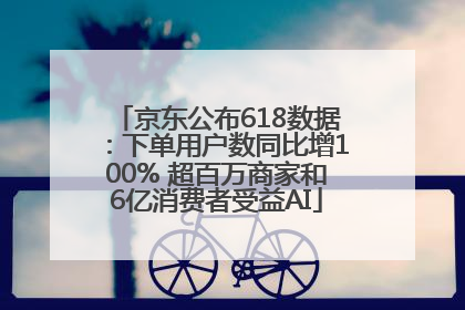 京东公布618数据：下单用户数同比增100% 超百万商家和6亿消费者受益AI