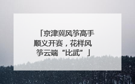 京津冀风筝高手顺义开赛，花样风筝云端“比武”