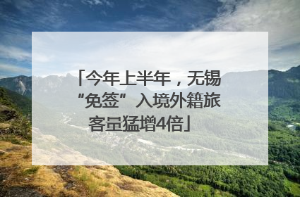 今年上半年，无锡“免签”入境外籍旅客量猛增4倍