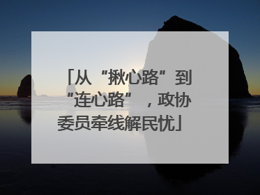 从“揪心路”到“连心路”，政协委员牵线解民忧