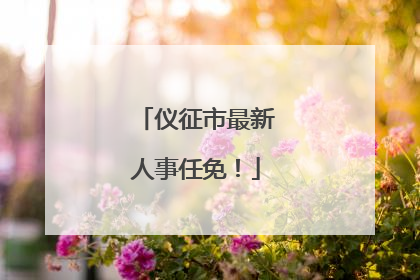 仪征市最新人事任免！