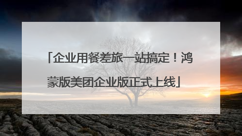企业用餐差旅一站搞定！鸿蒙版美团企业版正式上线