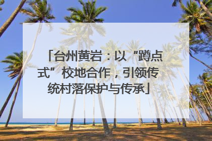 台州黄岩：以“蹲点式”校地合作，引领传统村落保护与传承