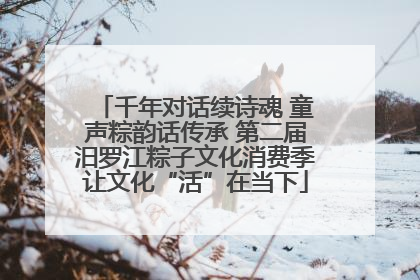 千年对话续诗魂 童声粽韵话传承 第二届汨罗江粽子文化消费季让文化“活”在当下